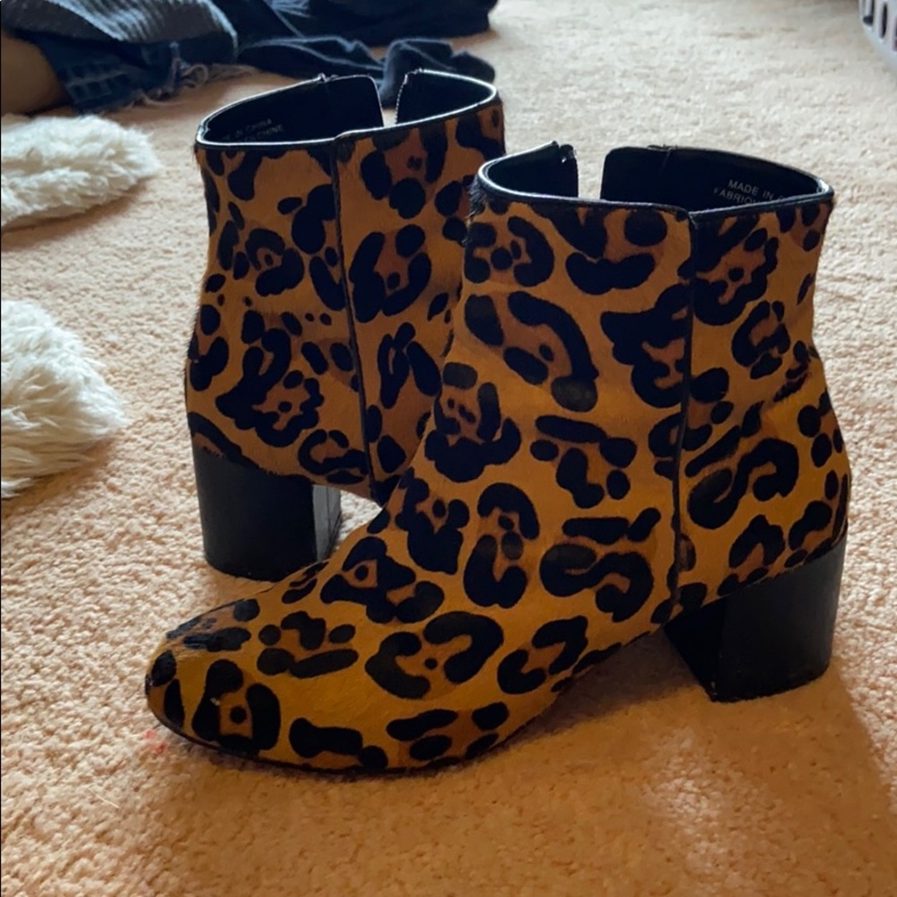 UO cheetah fur booties